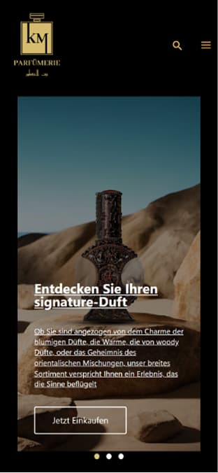 KM Parfümerie mobile